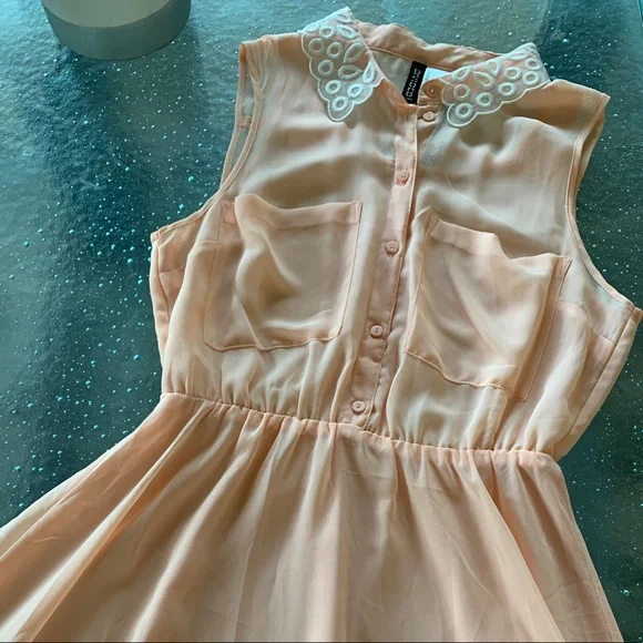 Divided | Dresses | Nwt Peach Shirt Dress Size 4small Divided By Hm |  Poshmark